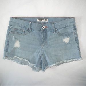 abercrombie girls denim shorts